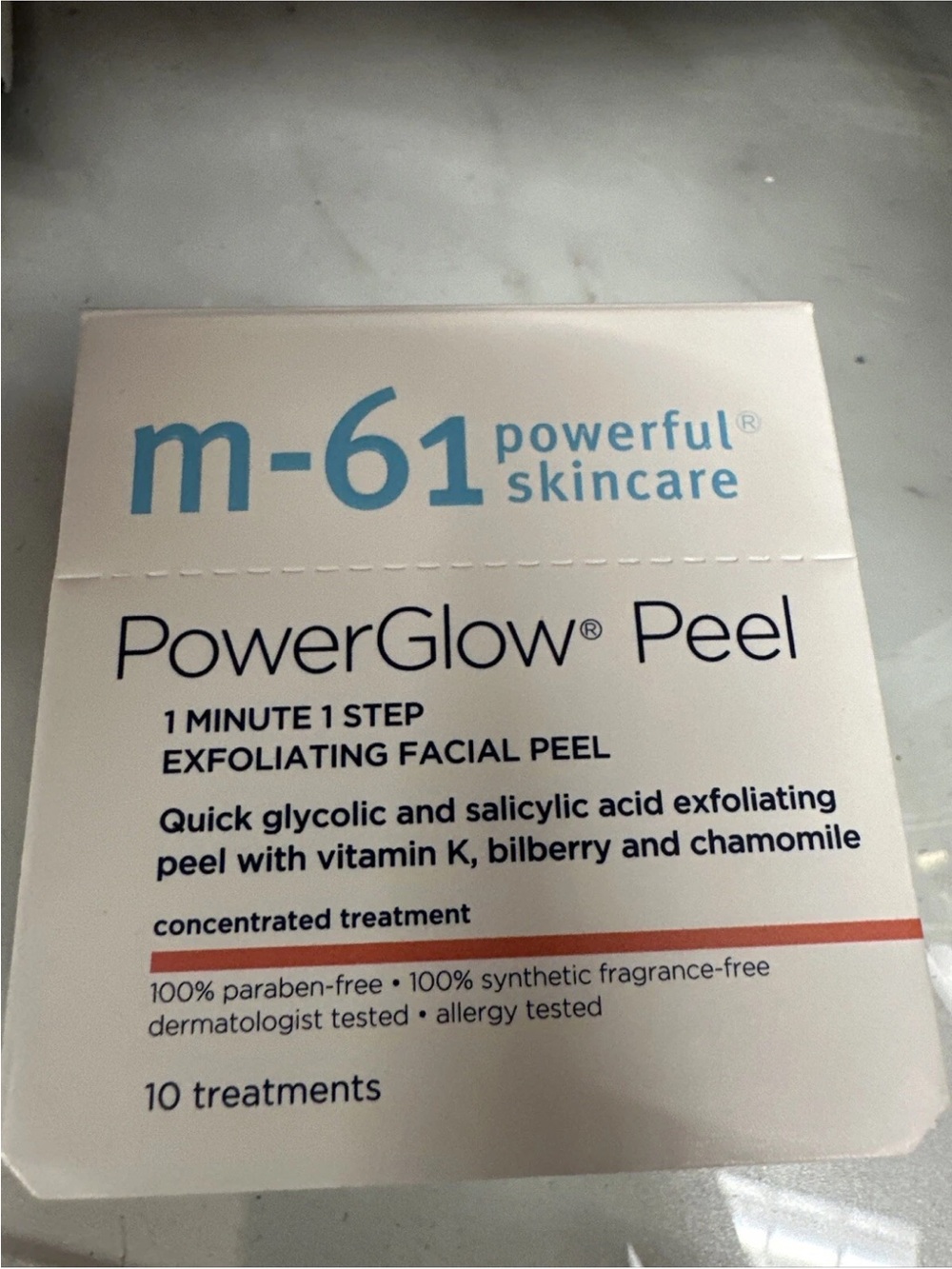 M-61 Perfect Peel 1 Minute/1 Step Gentle Exfoliating Facial Peel 10 Treatments!